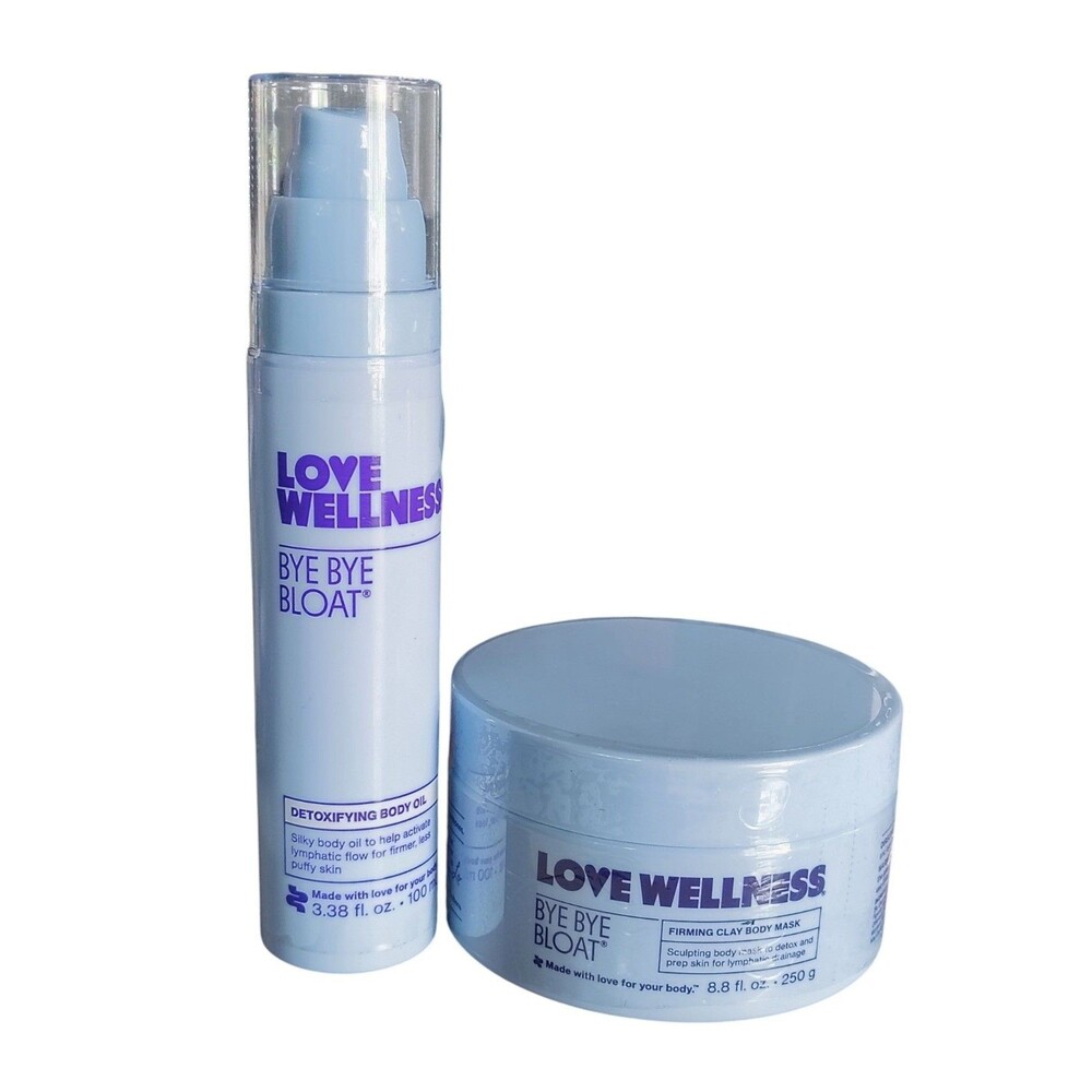 NEW Sealed-Love Wellness Bye Bye Bloat Body Oil & Firming Clay Mask Set   57